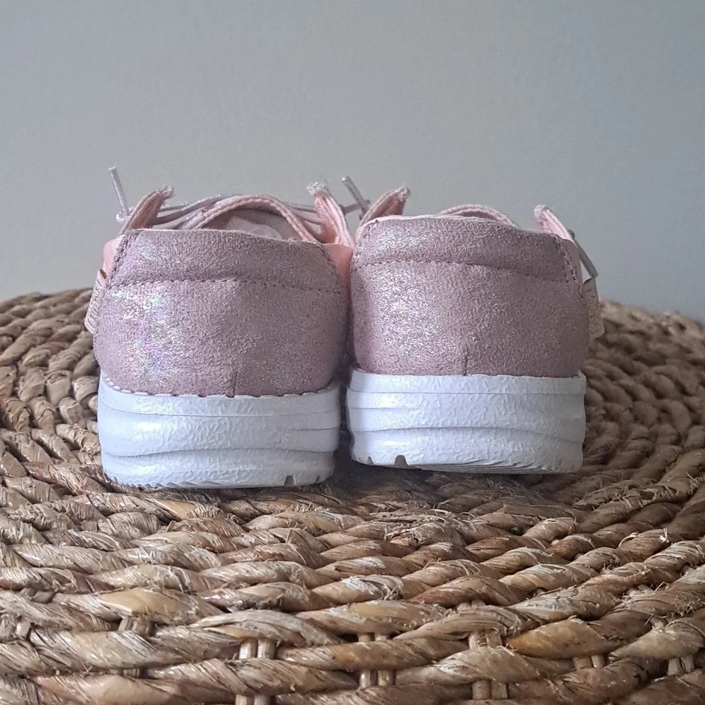 Hey Dude Youth Girls Wendy Rose Crystal Glitter‎ Loafer Sneakers Girl3/Women4